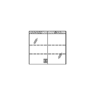 Spiegelschrank LUPO LED AP 80,6 x 72,0 x 15,0 cm