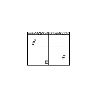 Spiegelschrank LUPO LED AP 90,6 x 72,0 x 15,0 cm
