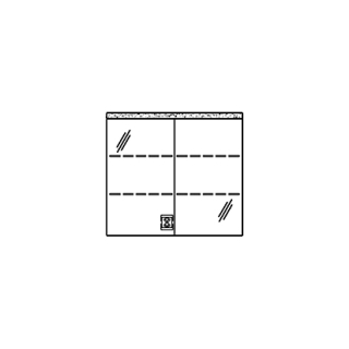 Spiegelschrank MURANO LED AP 80,0 x 72,0 x 14,8 cm