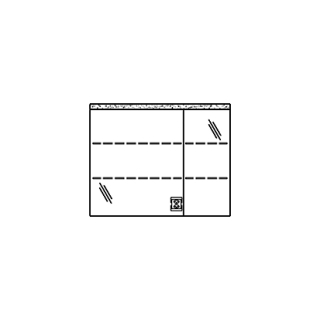 Spiegelschrank MURANO LED UP 90,4 x 72,0 x 14,8 cm