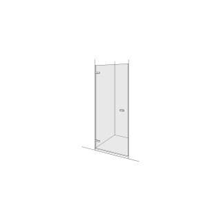 Pendeltüre Duscholux Vivain Nische bis 100 cm