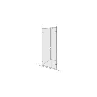 Pendeltüre Duscholux Vivain Nische, ab 125,1 - 180 cm