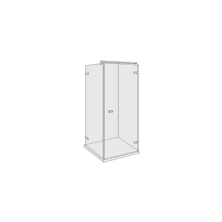 Pendeltüre Duscholux Vivamit Seitenwand, Höhe - 220 cm