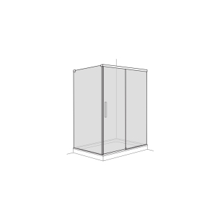 Gleittüre Duscholux VivaBreite Türseite 140,1 - 170 cm