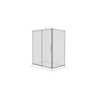 Gleittüre Duscholux VivaBreite Türseite 170,1 - 200 cm