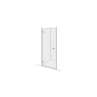 Pendeltüre Alterna lin.3in Nische, Band linksHöhe bis 220 cm