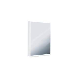 Spiegelschrank Alternaquattro luci LED, 50 cm, BLDoppelspiegeltüreAluminiumprofil