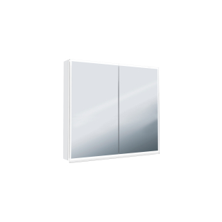 Spiegelschrank Alternaquattro luci LED, 80 cm2 DoppelspiegeltürenAluminiumprofil