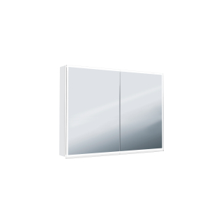 Spiegelschrank Alternaquattro luci LED, 100 cm2 DoppelspiegeltürenAluminiumprofil