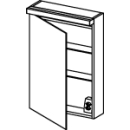 SpiegelschrankAlterna format LEDBreite 50 cmBand links