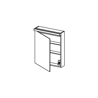 SpiegelschrankAlterna format LEDBreite 60 cmBand links
