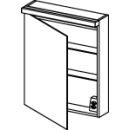 SpiegelschrankAlterna format LEDBreite 60 cmBand links