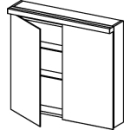 SpiegelschrankAlterna format LEDBreite 80 cm