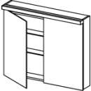 SpiegelschrankAlterna format LEDBreite 90 cm