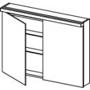 SpiegelschrankAlterna format LEDBreite 100 cm