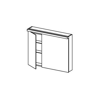 SpiegelschrankAlterna format LED plusBreite 90 cm