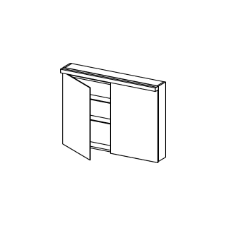 SpiegelschrankAlterna format LED plusBreite 100 cm
