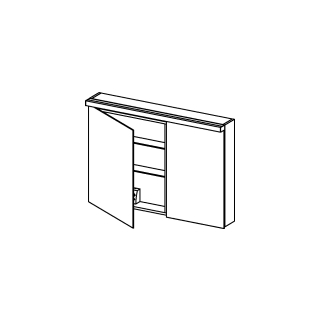 SpiegelschrankAlterna format LED plusBreite 105 cm