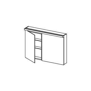 SpiegelschrankAlterna format LED plusBreite 105 cm