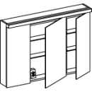 SpiegelschrankAlterna format LED plusBreite 105 cm