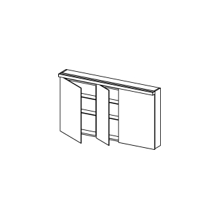 SpiegelschrankAlterna format LED plusBreite 130 cm