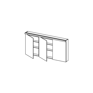 SpiegelschrankAlterna format LED plusBreite 150 cm