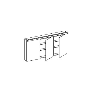 SpiegelschrankAlterna format LED plusBreite 150 cm