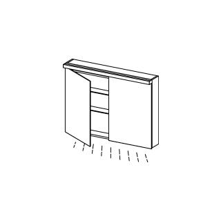 SpiegelschrankAlterna format LED plusmit UnterleuchteBreite 100 cm
