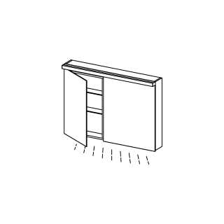 SpiegelschrankAlterna format LED plusmit UnterleuchteBreite 105 cm