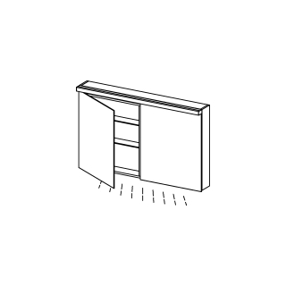 SpiegelschrankAlterna format LED plusmit UnterleuchteBreite 120 cm