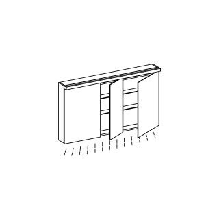 SpiegelschrankAlterna format LED plusmit UnterleuchteBreite 130 cm