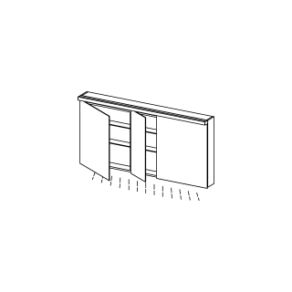 SpiegelschrankAlterna format LED plusmit UnterleuchteBreite 150 cm