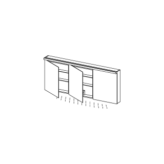 SpiegelschrankAlterna format LED plusmit UnterleuchteBreite 180 cm
