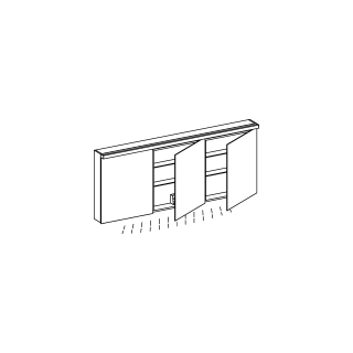 SpiegelschrankAlterna format LED plusmit UnterleuchteBreite 180 cm