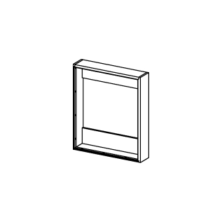 Einbaurahmen zu SpiegelschrankAlterna format mit AufputzschieneBreite 63,4 cm