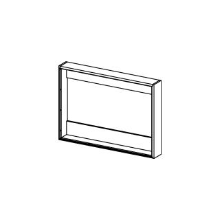 Einbaurahmen zu SpiegelschrankAlterna format mit AufputzschieneBreite 103,4 cm