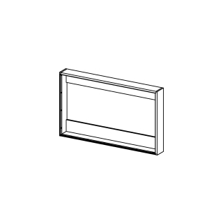 Einbaurahmen zu SpiegelschrankAlterna format mit AufputzschieneBreite 123,4 cm