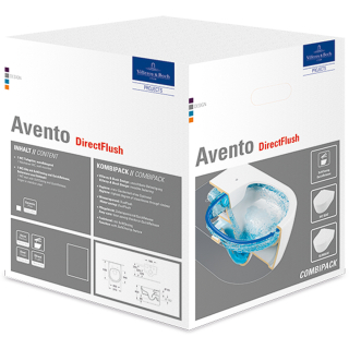 Wand-WC Combi-Pack V&B AVENTO 5656.HR-01 weiss