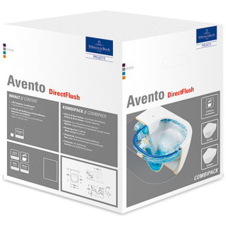 Wand-WC Combi-Pack V&B AVENTO 5656.HR-R1 weiss CeramicPlus