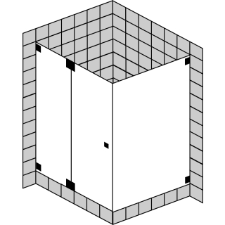 Tür 1-flg. m. FF m. SW Optima P  bis max. 900x900x2000 mm