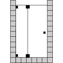 Nischentür 1-flg. m. FF Optima P  bis max. 800x2000 mm