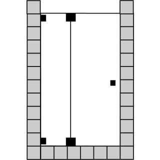 Nischentür 1-flg. m. FF Optima P  bis max. 1000x2000 mm