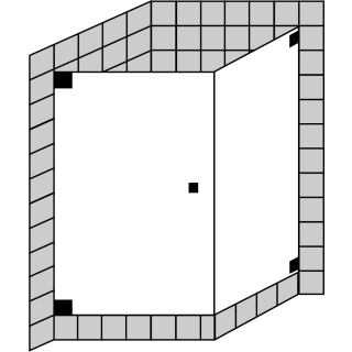 Tür 1-flg. m. Seitenwand Optima P  bis max. 1000x1000x2000 mm