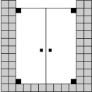 Nischen-Pendeltür 2-flg. Optima P  bis max. 800x2000 mm