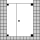 Nischen-Pendeltür 1-flg. Optima P  m. FF gegenüber, bis max. 1200x2000 mm