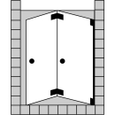 Nischen-Falttür 2-tlg. Optima P  bis max. 800x2000 mm