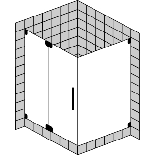 Tür 1-flg. m. FF m. SW Optima P Black Ed.  bis max. 1200x1200x2000 mm