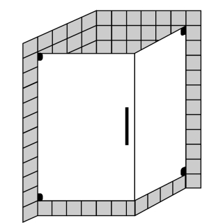 Tür 1-flg. m. SW Optima P Black Ed.  bis max. 1000x1000x2000 mm