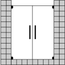 Nischen-Pendeltür 2-flg. Optima P Black Ed.  bis...