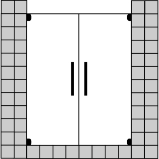 Nischen-Pendeltür 2-flg. Optima P Black Ed.  bis max. 1200x2000 mm